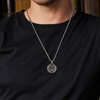 Fortune Jewel Snake Yin Yang Symbol Copper Wealth Necklace Pendant Fortune Jewel