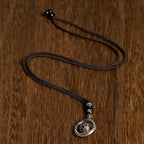 Fortune Jewel Om Mani Padme Hum Copper Plated Silver Wealth Rotating Necklace Pendant Fortune Jewel