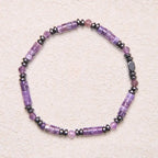 Fortune Jewel Amethyst Hematite Spiritual Awareness Bracelet Fortune Jewel