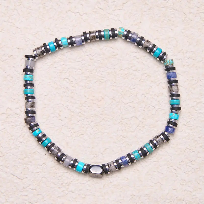 Fortune Jewel Various Stones Hematite Turquoise Emperor Stone Powerful Support Bracelet Fortune Jewel