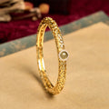 Buddha Stones Cloud Pattern Jade Copper Luck Bracelet Bangle 2.36 IN (60 MM)