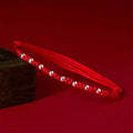 Fortune Jewel 925 Sterling Silver Beads Red String Adjustable Luck Bracelet