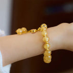 Fortune Jewel Gold Foil Liuli Glass Bead Ruyi Golden Ingot Fortune Bracelet Fortune Jewel