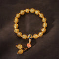 Fortune Jewel Gold Foil Liuli Glass Bead Ruyi Golden Ingot Fortune Bracelet Fortune Jewel