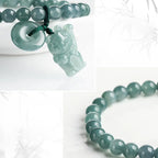 Fortune Jewel Blue Jade Peace Buckle Lucky Cat Prosperity Bracelet Fortune Jewel