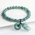 Fortune Jewel Blue Jade Peace Buckle Lucky Cat Prosperity Bracelet Fortune Jewel