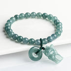 Fortune Jewel Blue Jade Peace Buckle Lucky Cat Prosperity Bracelet Fortune Jewel