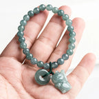 Fortune Jewel Blue Jade Peace Buckle Lucky Cat Prosperity Bracelet Fortune Jewel