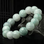 Fortune Jewel Natural Jade Lotus Carving Prosperity Bracelet Fortune Jewel
