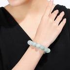 Fortune Jewel Natural Jade Lotus Carving Prosperity Bracelet Fortune Jewel