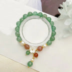 Fortune Jewel Green Strawberry Quartz Shell Peach Blossom Soothing Bracelet Fortune Jewel
