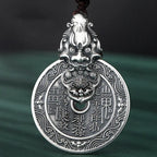 Fortune Jewel Mountain Ghosts Spend Money Bagua Design Copper Pixiu Harmony Necklace Pendant Fortune Jewel