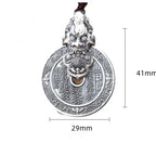 Fortune Jewel Mountain Ghosts Spend Money Bagua Design Copper Pixiu Harmony Necklace Pendant Fortune Jewel