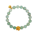 Fortune Jewel Natural Jade Green Aventurine Gourd Fu Character Luck Bracelet Fortune Jewel