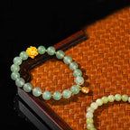 Fortune Jewel Natural Jade Green Aventurine Gourd Fu Character Luck Bracelet Fortune Jewel