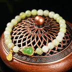Fortune Jewel Natural Jade Green Aventurine Gourd Fu Character Luck Bracelet Fortune Jewel