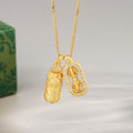 Fortune Jewel 925 Sterling Silver Mini PiXiu Dorje Vajra Wealth Necklace Pendant Fortune Jewel
