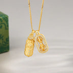 Fortune Jewel 925 Sterling Silver Mini PiXiu Dorje Vajra Wealth Necklace Pendant Fortune Jewel