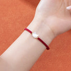 Fortune Jewel Faceless Cat Head Red String Shell Connection Bracelet Fortune Jewel