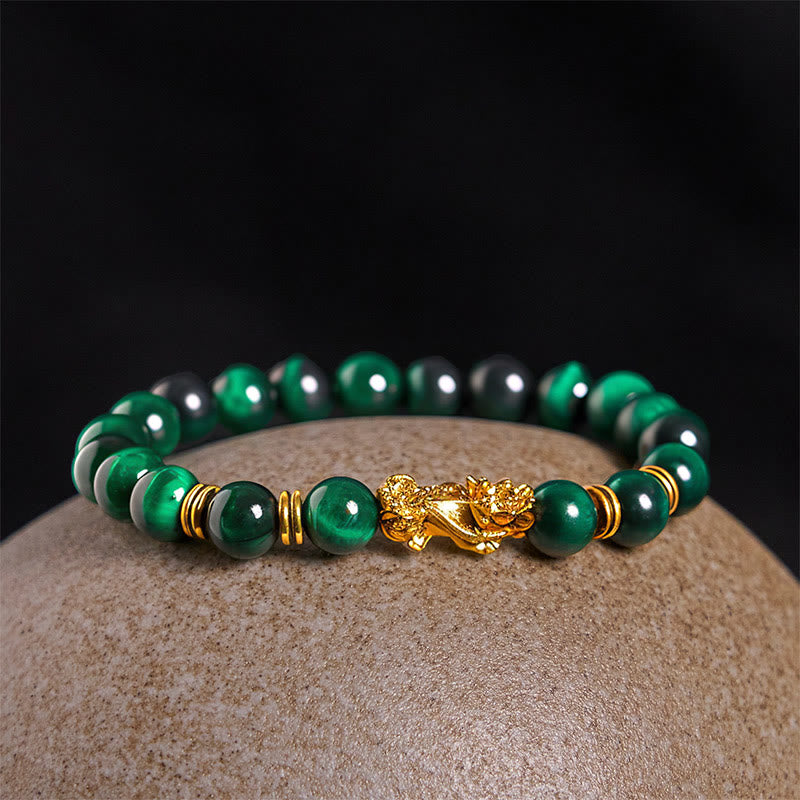 Fortune Jewel Various Color Tiger Eye Beads Spacer Beads Pixiu Wealth Courage Bracelet