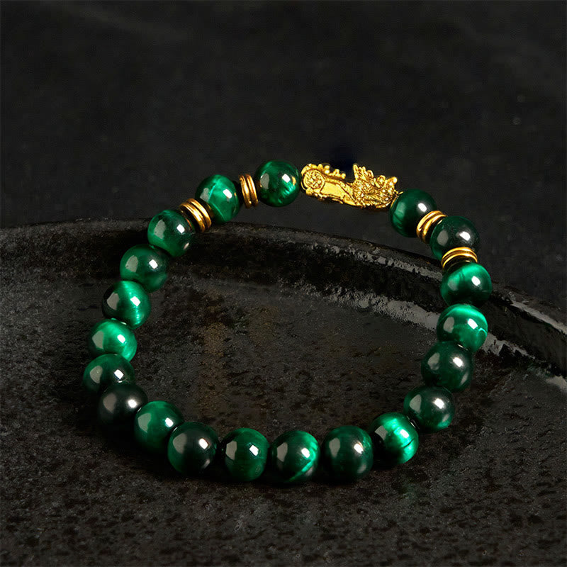 Fortune Jewel Various Color Tiger Eye Beads Spacer Beads Pixiu Wealth Courage Bracelet