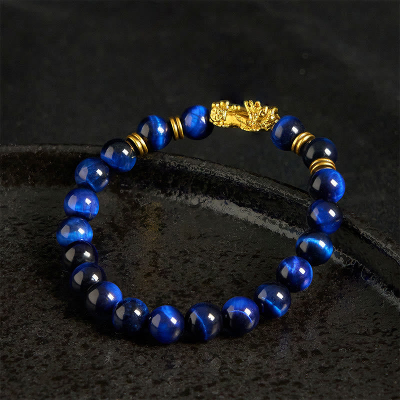Fortune Jewel Various Color Tiger Eye Beads Spacer Beads Pixiu Wealth Courage Bracelet