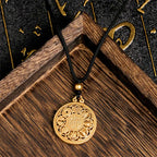 Fortune Jewel Copper Eight Treasure Compass Fu Character Fortune Rope Necklace Pendant