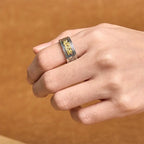 Fortune Jewel Dragon Pattern Heart Sutra Copper Strength Ring Fortune Jewel