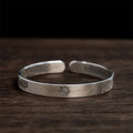 Fortune Jewel Bagua mantra Symbol Copper Plated Silver Wealth Bracelet Bangle Fortune Jewel