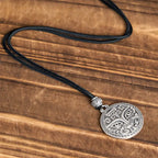 Fortune Jewel Taotie Om Mani Padme Hum Copper Plated Silver Wealth Necklace Pendant Fortune Jewel