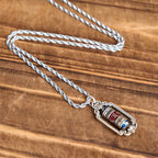 Fortune Jewel Vintage Om Mani Padme Hum Prayer Wheel Copper Luck Pendant Fortune Jewel