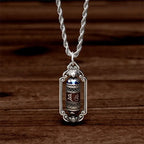 Fortune Jewel Vintage Om Mani Padme Hum Prayer Wheel Copper Luck Pendant Fortune Jewel