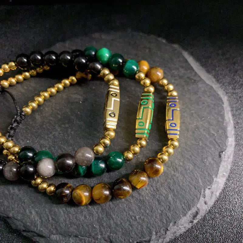 Fortune Jewel Cute Bone Pattern Tiger Eye Courage Beads Bracelet Fortune Jewel