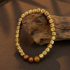 Fortune Jewel Copper Brass Lightning Struck Jujube Wood Beads Wealth Bracelet Fortune Jewel