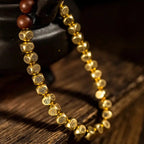Fortune Jewel Copper Brass Lightning Struck Jujube Wood Beads Wealth Bracelet Fortune Jewel