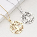 Fortune Jewel The Tree Of Life Titanium Steel Enlightenment Necklace Pendant Fortune Jewel