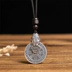 Fortune Jewel Mountain Ghosts Spend Money Bagua Design Copper Pixiu Harmony Necklace Pendant Fortune Jewel