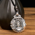 Fortune Jewel Copper Buddha Devil Pattern Serenity Pendant Necklace Fortune Jewel