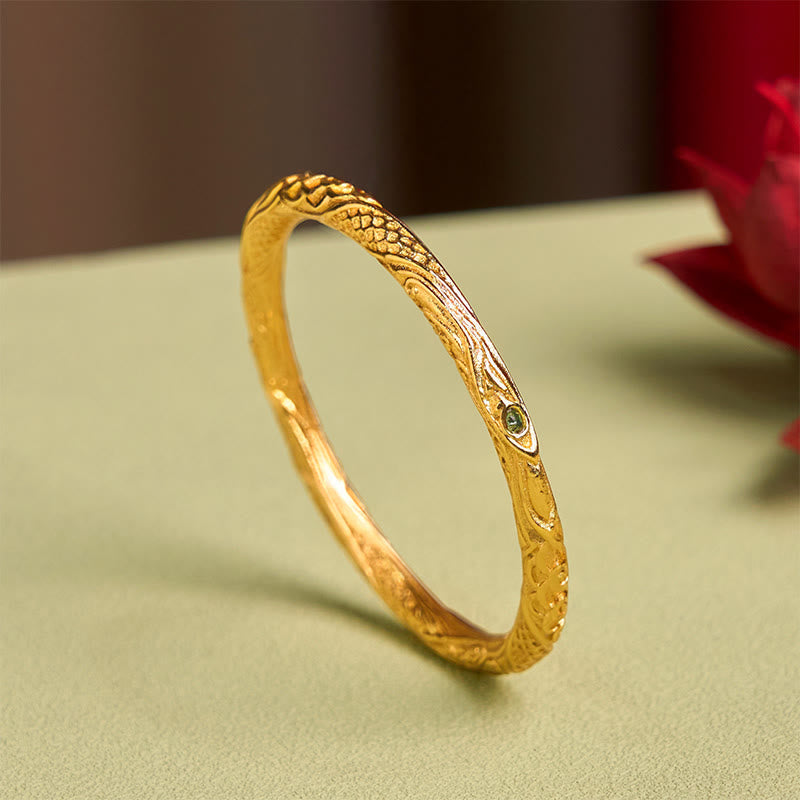 Fortune Jewel Hollow Universe Circle Design Copper Plated Gold Wealth Bracelet Bangle