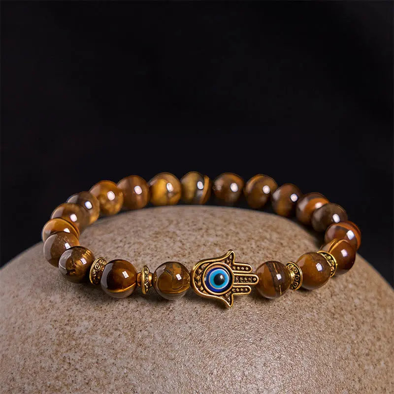 Fortune Jewel "Wishing Courage and Protection" Tiger Eye Bracelet Includes Gift Message Card Fortune Jewel