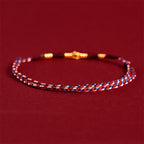 Fortune Jewel Handmade Braided Red String Copper Coins Luck Bracelet Fortune Jewel