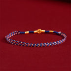Fortune Jewel Handmade Braided Red String Copper Coins Luck Bracelet Fortune Jewel