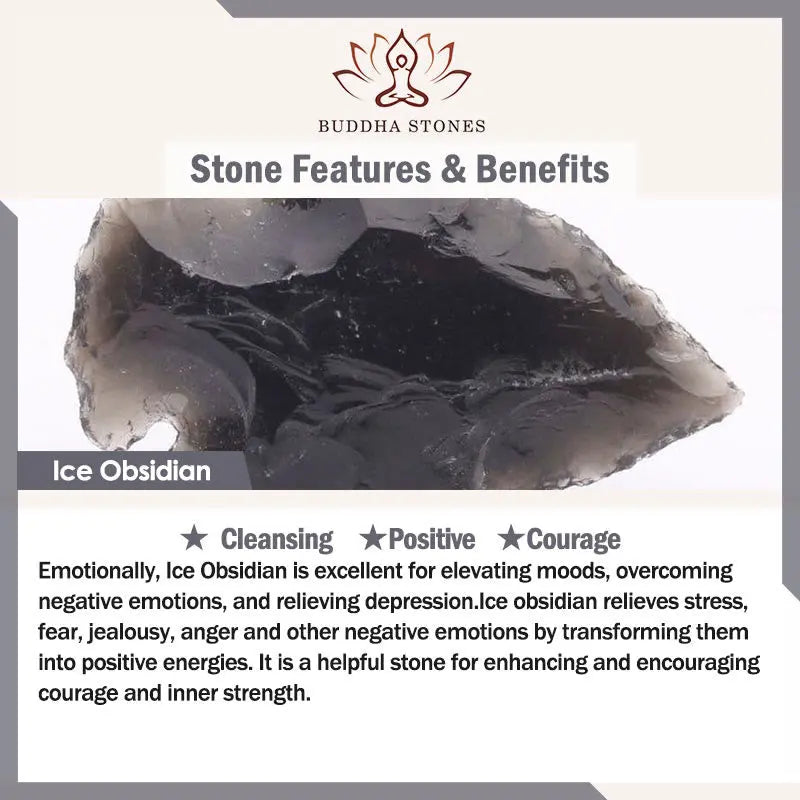 Fortune Jewel 925 Sterling Silver Cat Natural Ice Obsidian Positive Bracelet Fortune Jewel
