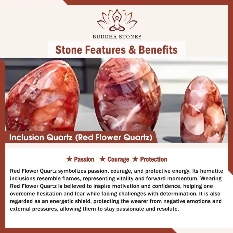 Fortune Jewel 925 Sterling Silver Cat Head Natural Red Flower Quartz Protection Necklace Pendant Fortune Jewel