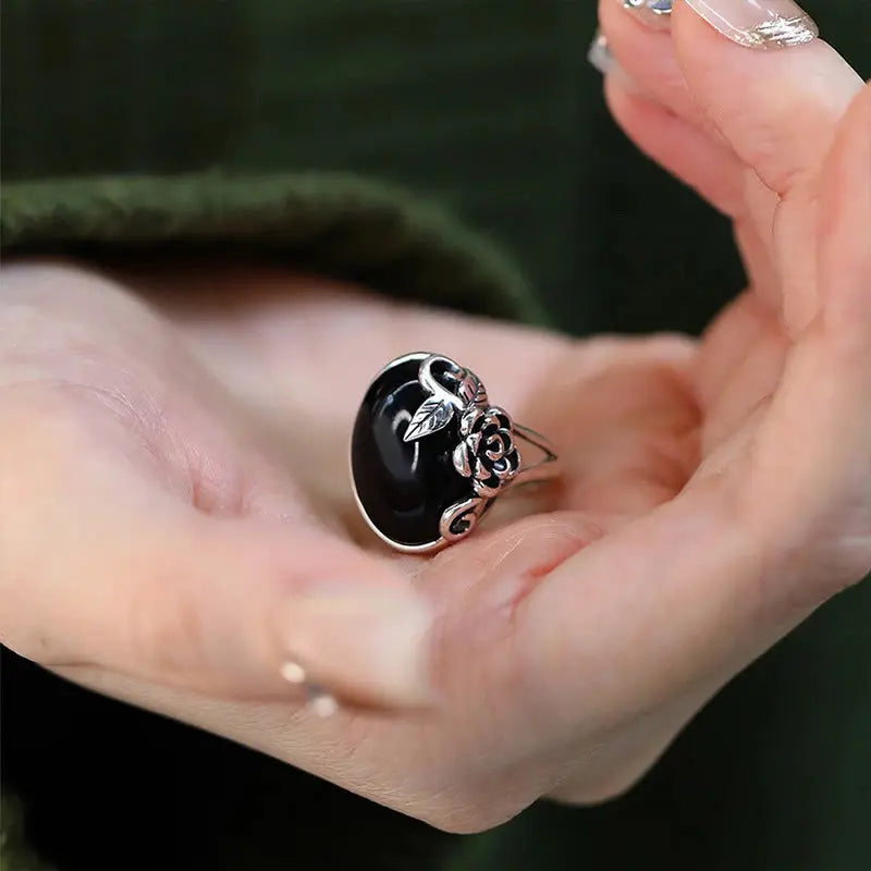 Fortune Jewel Copper Rose Flower Adjustable Self Care Ring Fortune Jewel