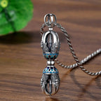 Fortune Jewel Tibetan Copper Vajra Dorje Spiritual Power Necklace Pendant Fortune Jewel