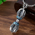 Fortune Jewel Tibetan Copper Vajra Dorje Spiritual Power Necklace Pendant Fortune Jewel
