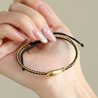 Fortune Jewel 999 Sterling Silver Lucky Koi Fish Protection Rope Bracelet Fortune Jewel