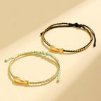 Fortune Jewel 999 Sterling Silver Lucky Koi Fish Protection Rope Bracelet Fortune Jewel