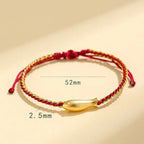 Fortune Jewel 999 Sterling Silver Lucky Koi Fish Protection Rope Bracelet Fortune Jewel